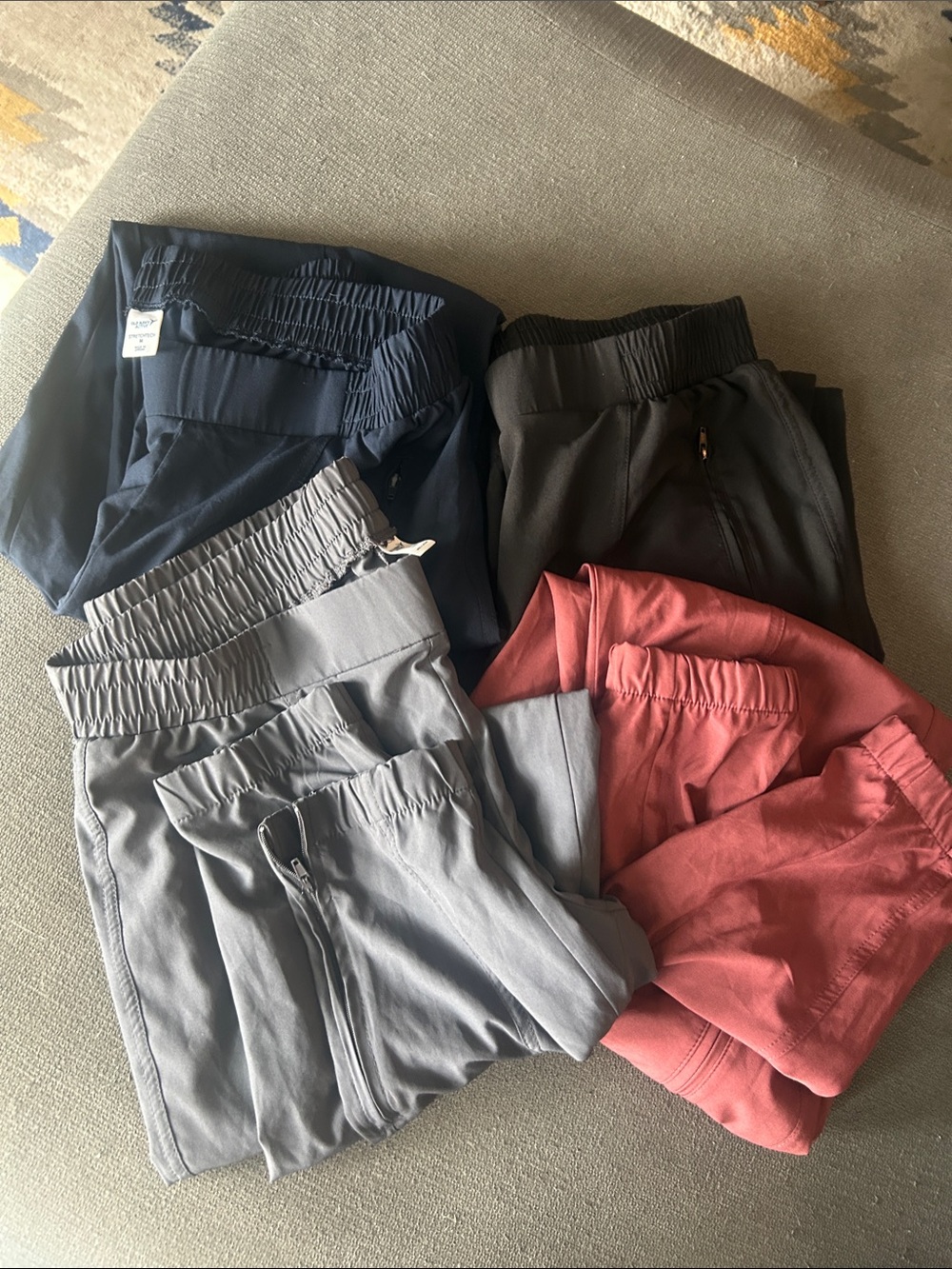 Old Navy stretchtech Joggers Bundle — Navy, Gray, Black, Coral